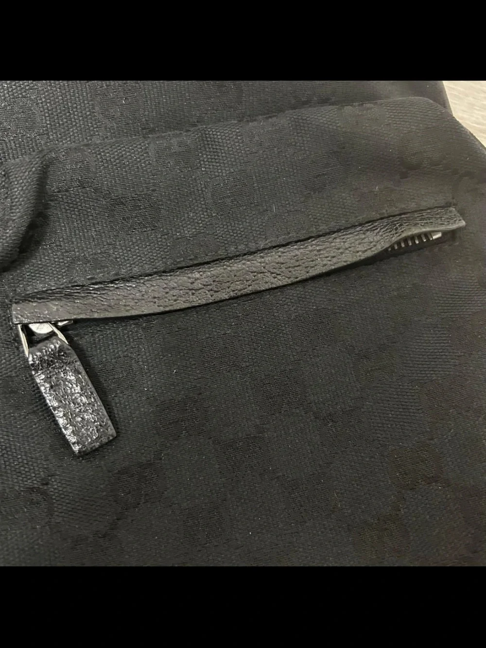 Gucci Black Messenger Bag with Red and Green Web Strap